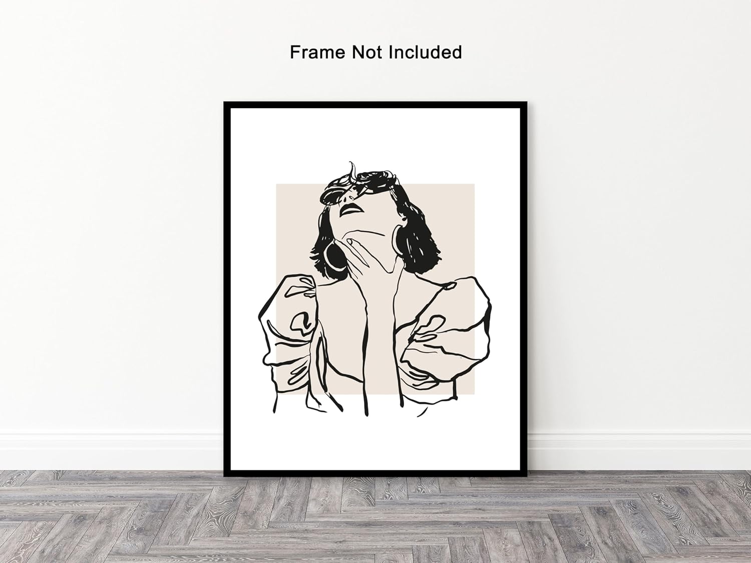 Poster Master Woman Poster - Retro Fashion Sketch Print - Girly & Portrait Art - Groovy Woman Design - Line Artwork - Abstract Design - Chic Boho Style - Girl's Bedroom Wall Decor - 8x10 UNFRAMED