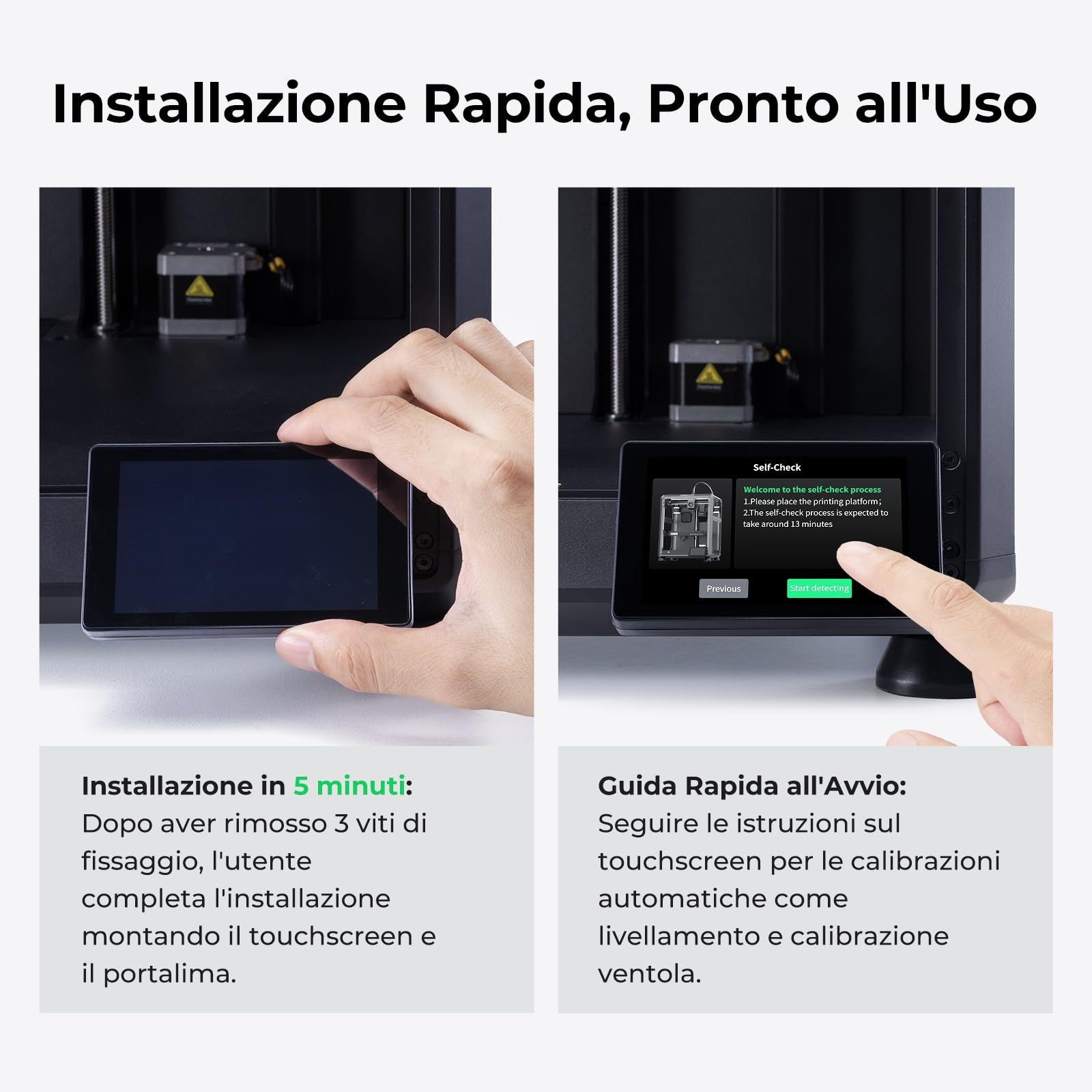 Creality K2 SE Stampante 3D - Stampa 500mm/s Alta Velocità, Compatibile CFS Multicolore, Telaio Metallo Solido, Estrusore Diretto, Livellamento Automatico, 220×215×245mm