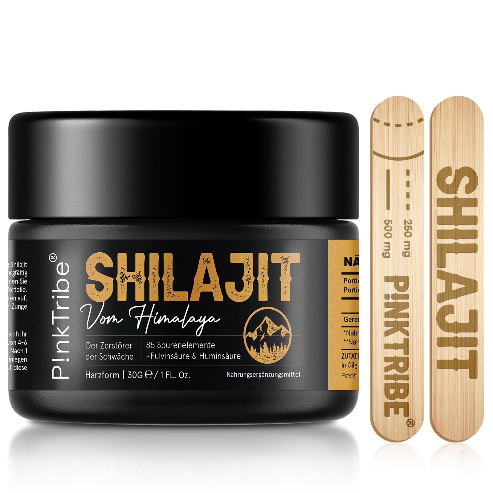 Shilajit Reines Himalaya Shilajit-Harz, Gold Qualität und Original, Ayurvedische Kräuter, Vegan (1er Pack)
