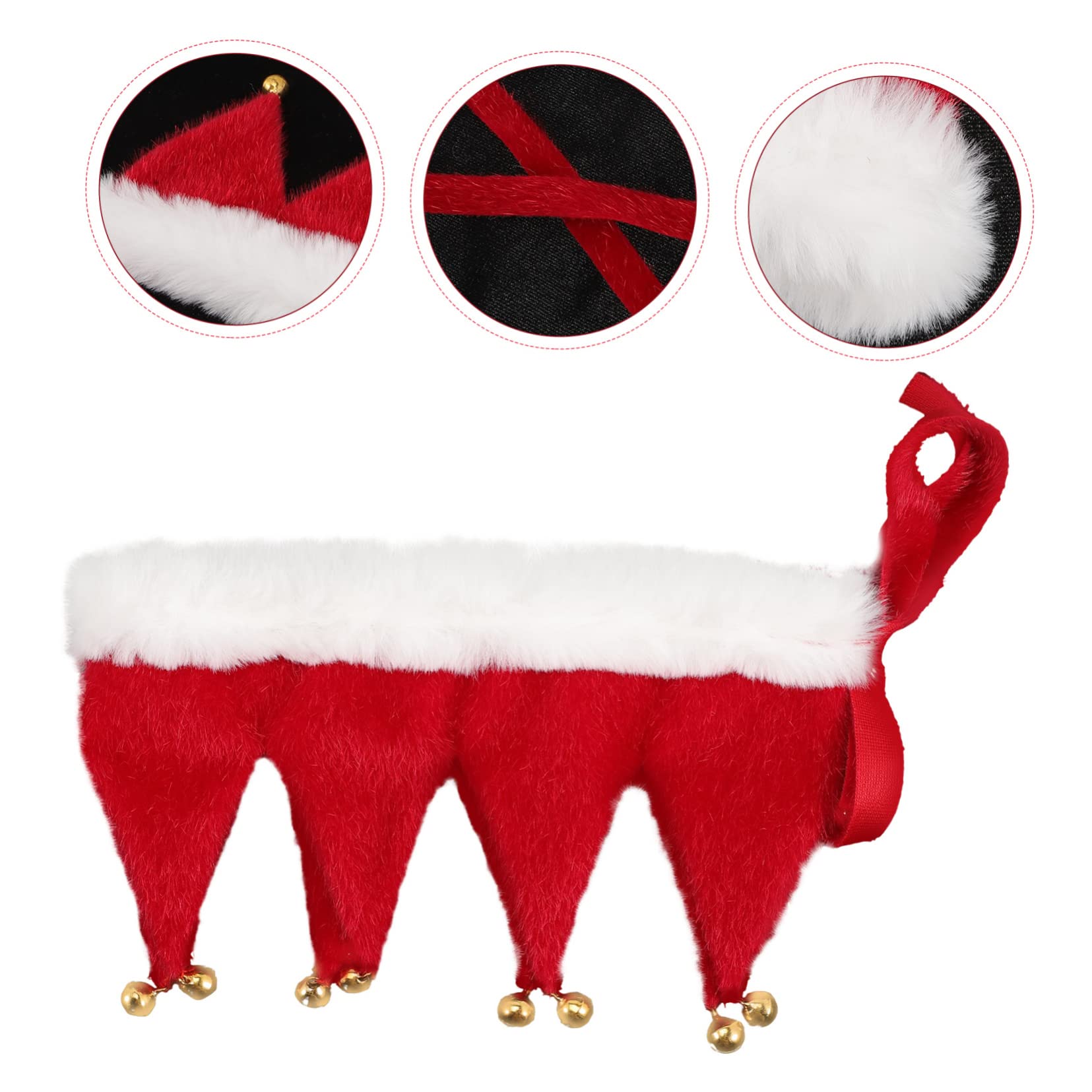 Sosoport 4stücke Pet Christmas Collar Mit Glöckchen Für Hunde Und Katzen Festliche Weihnachtsdekoration Für Haustiere Verstellbar Und Langlebig Für Feiertage Und Fotosessions