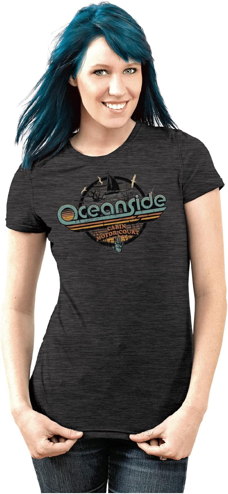 THE WALKING DEAD UNIVERSETHE WALKING DEAD UNIVERSE Supply Drop Women's Exclusive Oceanside T-Shirt, Officially Licensed, Charcoal Heather, L