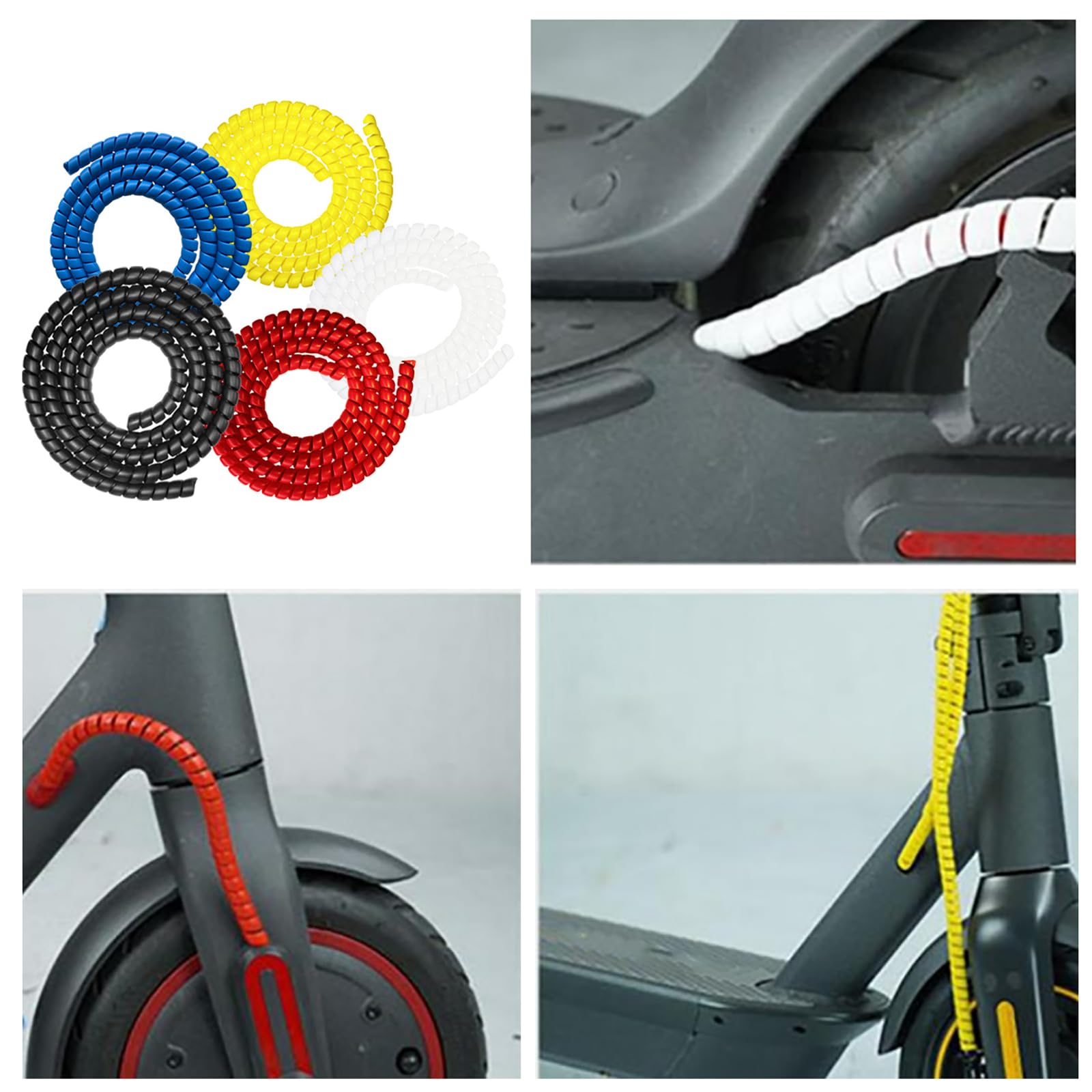 Scooter elettrico Protezione Cavo Copre Linea Freno Scooter Spirali Tubo Manicotto Per Scooter Elettrico M365