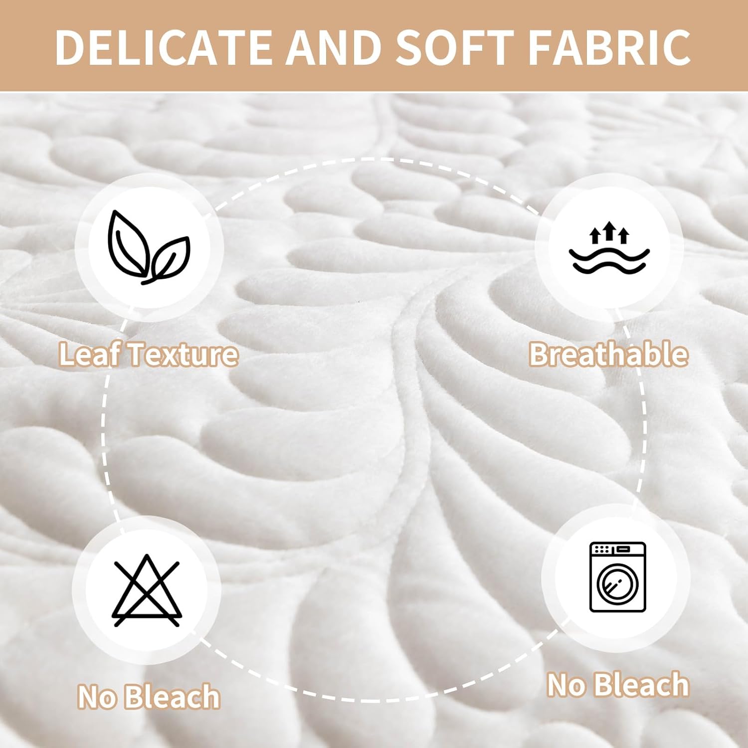 Boho Sofa Couch Cover, Sectional Couch Covers Washable for Pet Dogs, Quilted Sofa Slipcovers for Couches, Non Slip Furniture Protector for L Shaped(Beige White, 36"x 63")