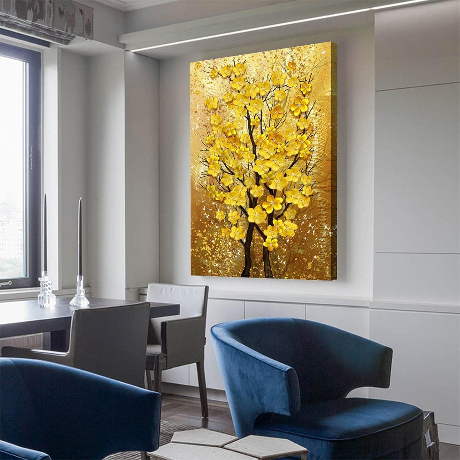 Amazon.co.jp: アートパネル 風水 絵 玄関 油絵 絵画 金運アップ