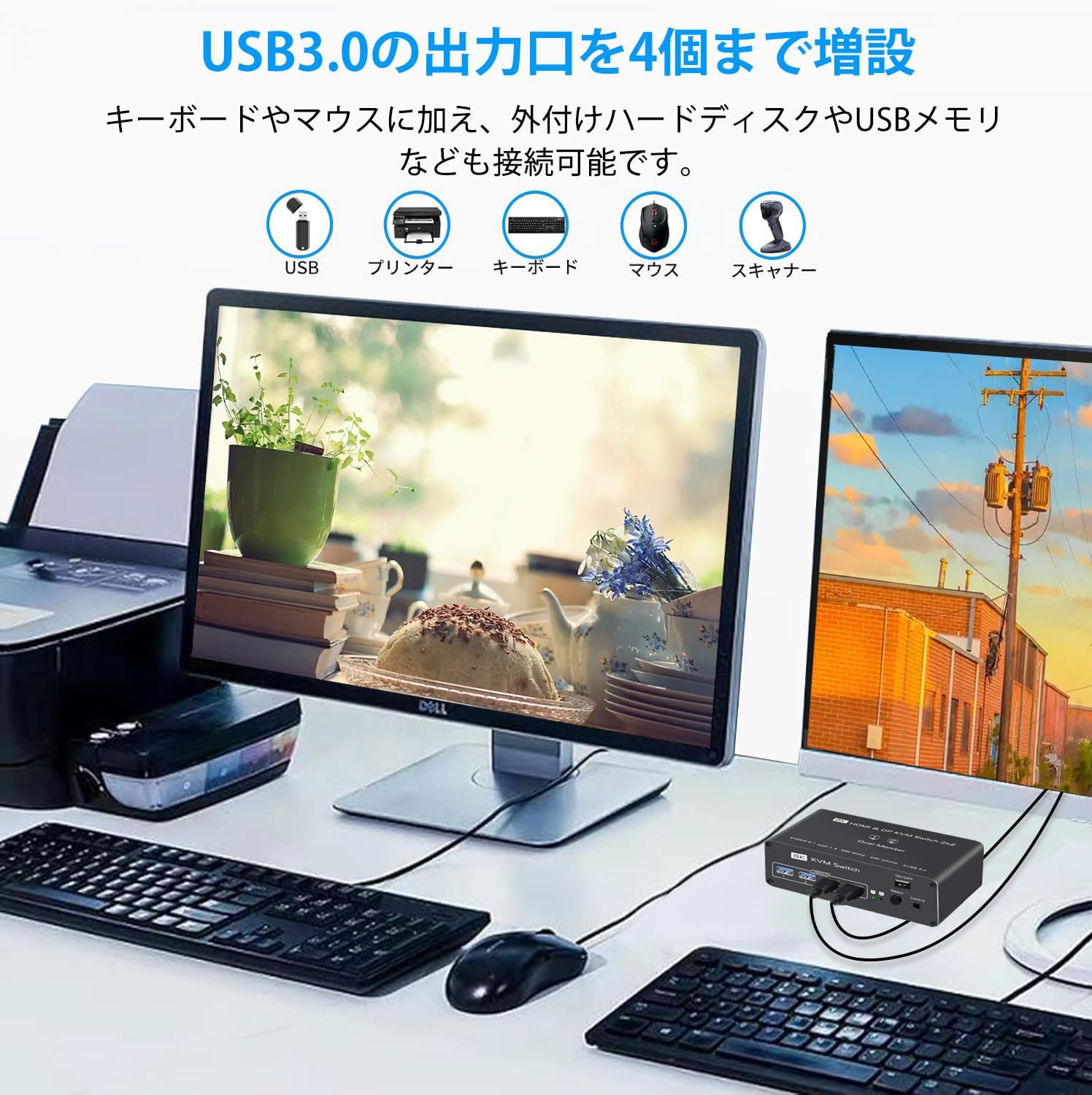 Amazon.co.jp: 【8K 2モニター 同時出力】 HDMI DisplayPort KVM 切替 Amazon.co.jp: 【8K 2モニター 同時出力】 HDMI DisplayPort KVM 切替