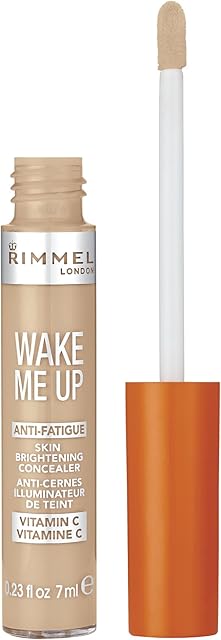 Rimmel London Wake Me Up Medium Coverage Liquid Concealer, 1 Ivory, 7ml