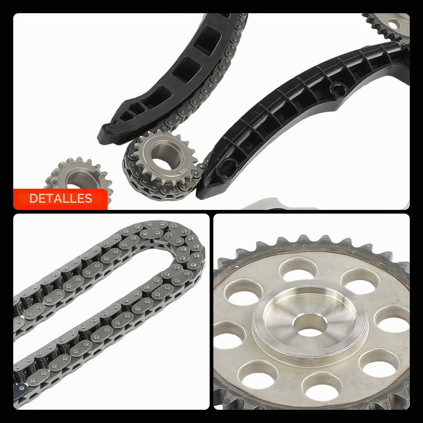 Frankberg Kit de cadena de distribución cadena de distribución | Compatible con: Altea XL 5P5 5P8, A1 Sportback 8XA 8XF, Habitación 5J7, NH3 rápido, CC 358, Golf Plus 521 5M1