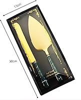 Vista 4 de Chandler Cake and Pie Server Kit Wedding Cake Serving Kit Stainless Steel 18/10 Cutlery Set 2 Pieces Pastry Servers (Green)