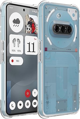 Zeking for Nothing Phone 3a Case, Crystal Clear Transparent Reinforced Corners TPU Shock-Absorption Flexible Case Cover for Nothing Phone 3a Clear