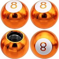 Vista 18 de 4 tapas de vástago de válvula de neumático estilo piscina 8 bolas, cubiertas universales de núcleo de cobre a prueba de polvo para automóviles, SUV