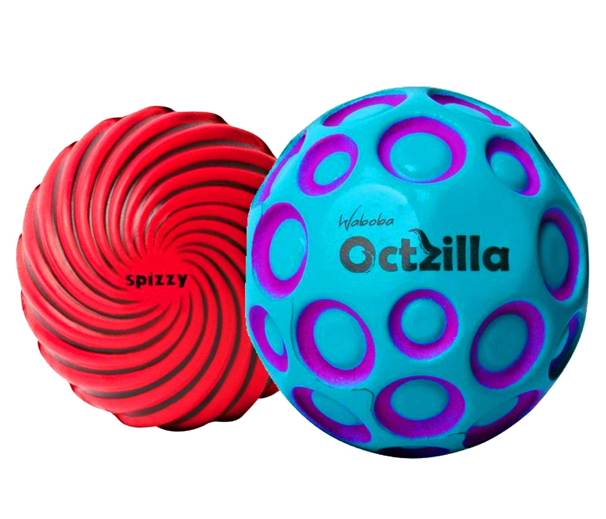 Waboba Octzilla & Waboba Spizzy Outdoor Bouncing Balls 2 Pack Set | Includes 2 Kids Outdoor Bouncy Balls | Great Toys for Outdoor Games | Balls for Kids