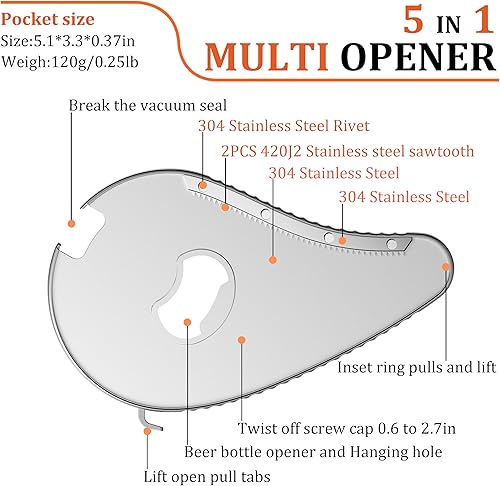 Miniatura 2 de Abrelatas de botellas para manos débiles y personas mayores con artritis, tapas fáciles de girar (0.6 a 2.7 pulgadas) y sellos de lengüeta,