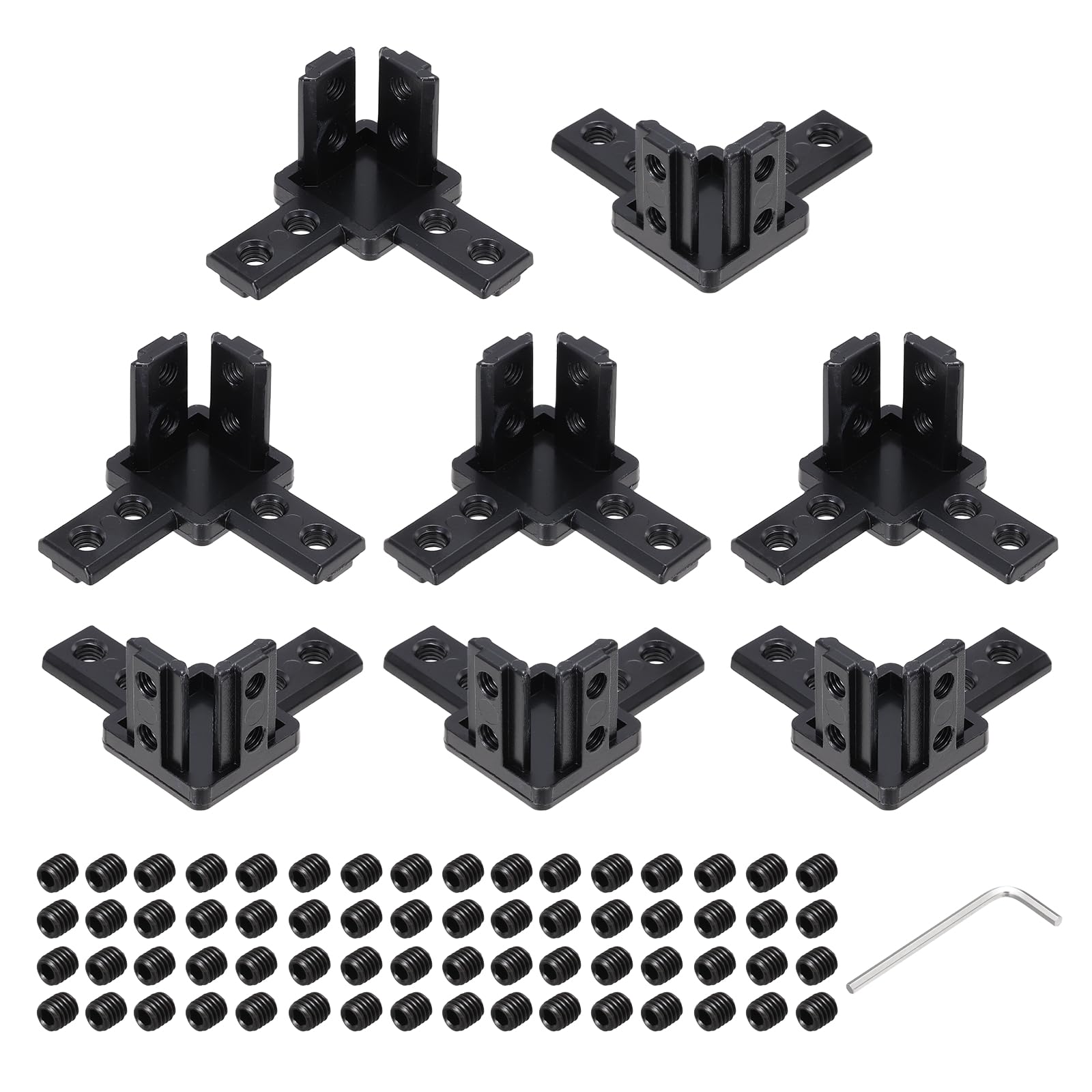 Connecteur d'angle 3 voies pour extrusions aluminium 3030 raccord profilé européen