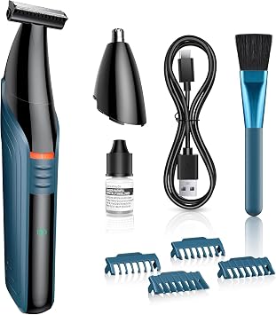 Bikini Trimmer for Women, 2-in-1 Electric Razors for Women, Lady Pubic Hair Trimmer for Bikini Line/Legs/Arms/Armpits, Body Trimmer Safe Hair Removal Groomer Kit, Cordless IPX7 Waterproof Wet/Dry Use