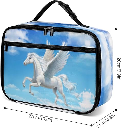 Miniatura 3 de Pegasus - Lonchera reutilizable aislada, bolsa enfriadora, lonchera para comida y alimentos, bolsa de mano para mujeres, niños, niñas, niños,