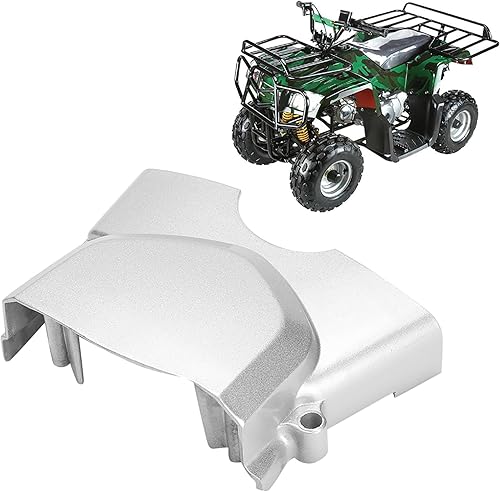 Miniatura 3 de Cubierta de piñón de motor, cubierta de metal plateado para piñón izquierdo del motor, pieza de repuesto para 50 cc, 70 cc, 90 cc, 110 cc, 125 cc,