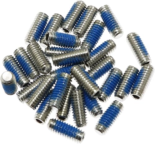 Maxmoral Kit de actualización de pasador de pedal plano de acero inoxidable de 0.394 in, kit de pasador de pedal de bicicleta de montaña