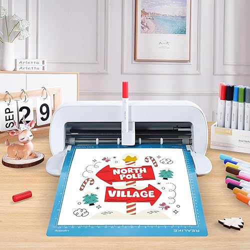 Vista 13 de REALIKE Alfombrilla de corte de 8.5 x 12 pulgadas compatible con Cricut Joy Xtra, alfombrillas de corte de agarre estándar verde para accesorios Joy