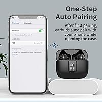 Vista 4 de TAGRY Auriculares inalámbricos verdaderos auriculares Bluetooth de reproducción de 60 horas IPX5 Auriculares impermeables con estuche de carga