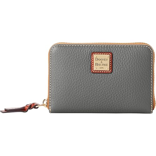 Dooney & Bourke Wallet, Pebble Grain Medium Zip Around Wallet - Grey