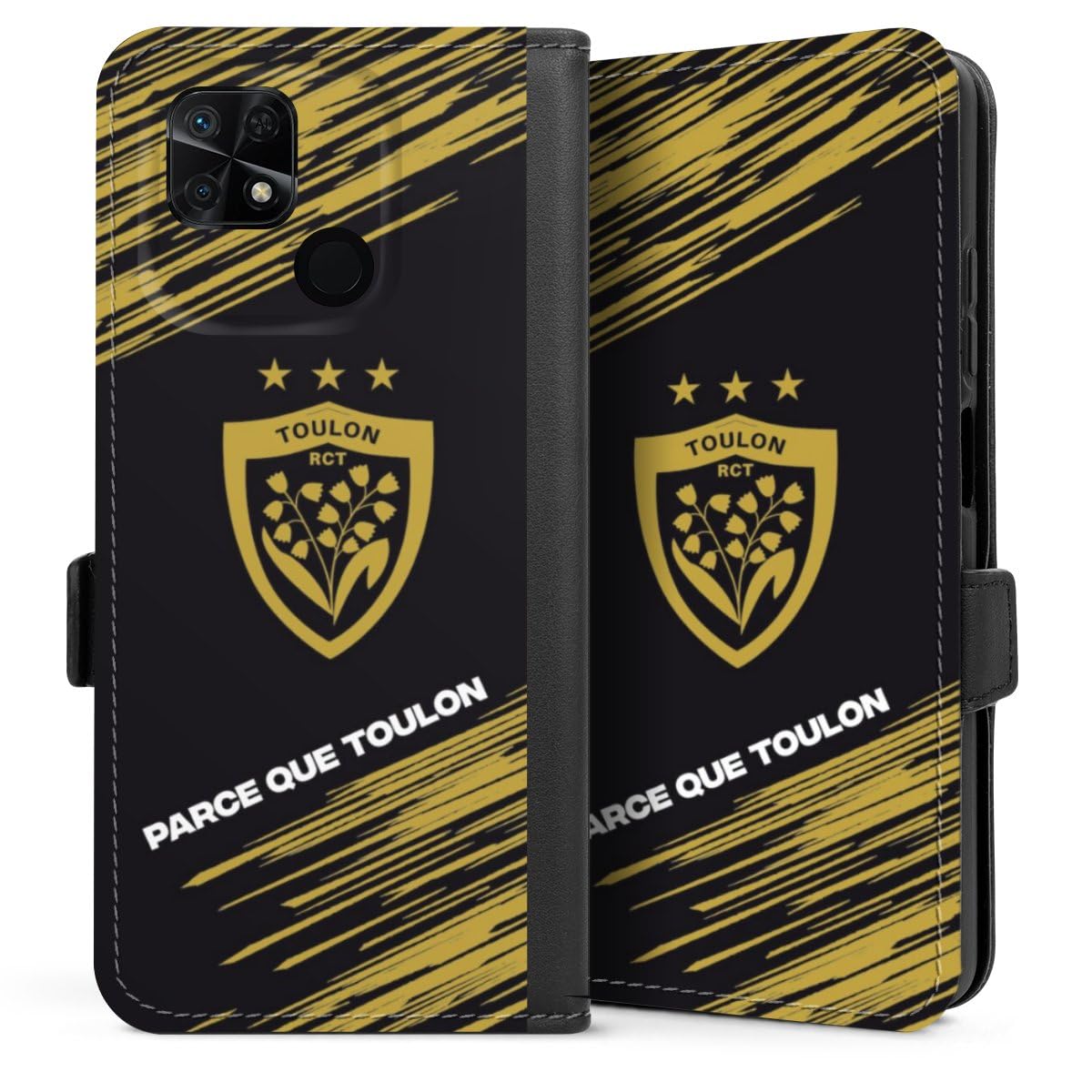 DeinDesign Etui Compatible avec Xiaomi Redmi 10C Etui Folio Etui magnetique RC Toulonnais Produit sous Licence Officielle Logo