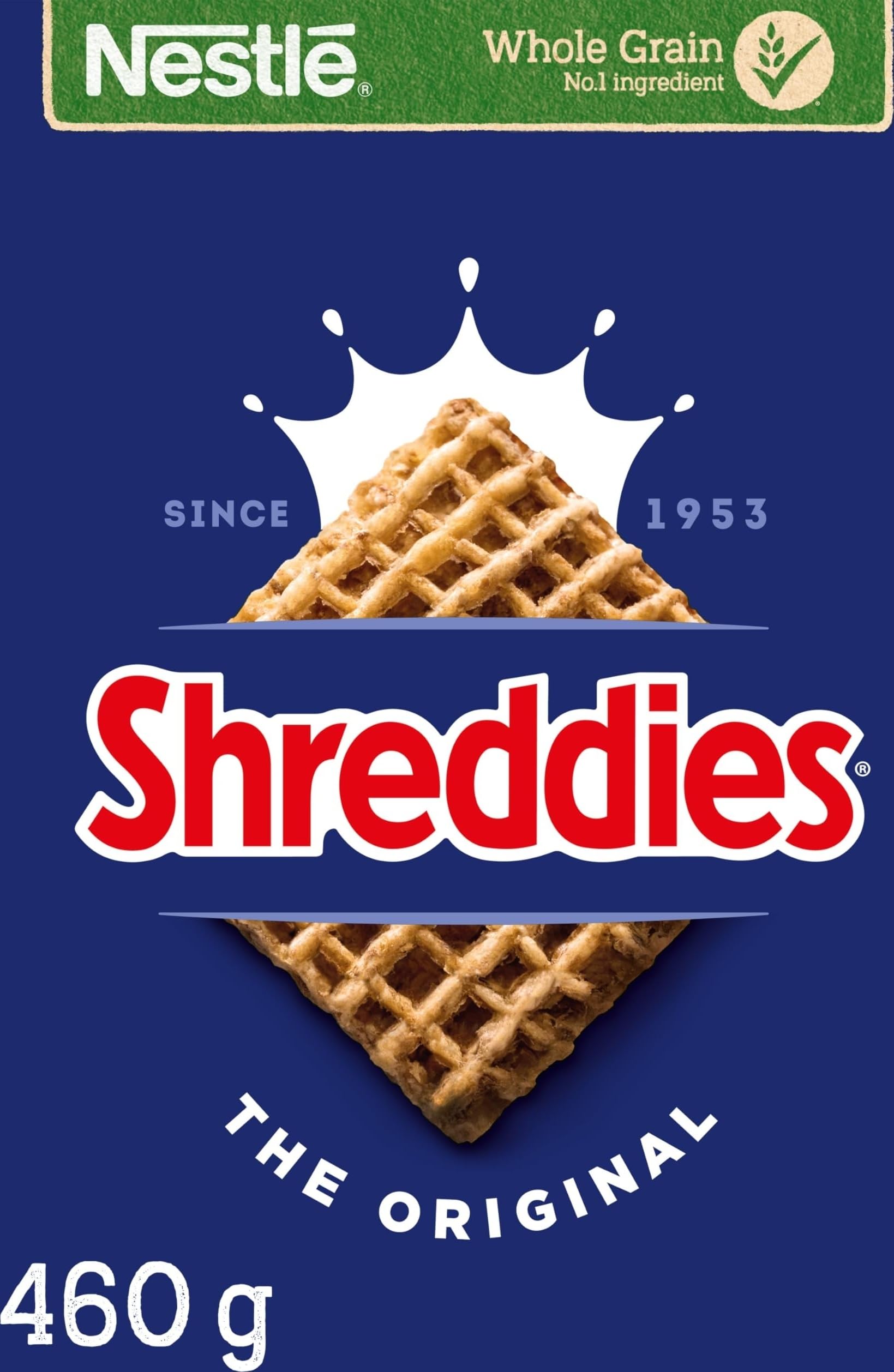 Shreddies Original Bitesize Wholegrain Wheat Squares Cereal 460g High Fibre No