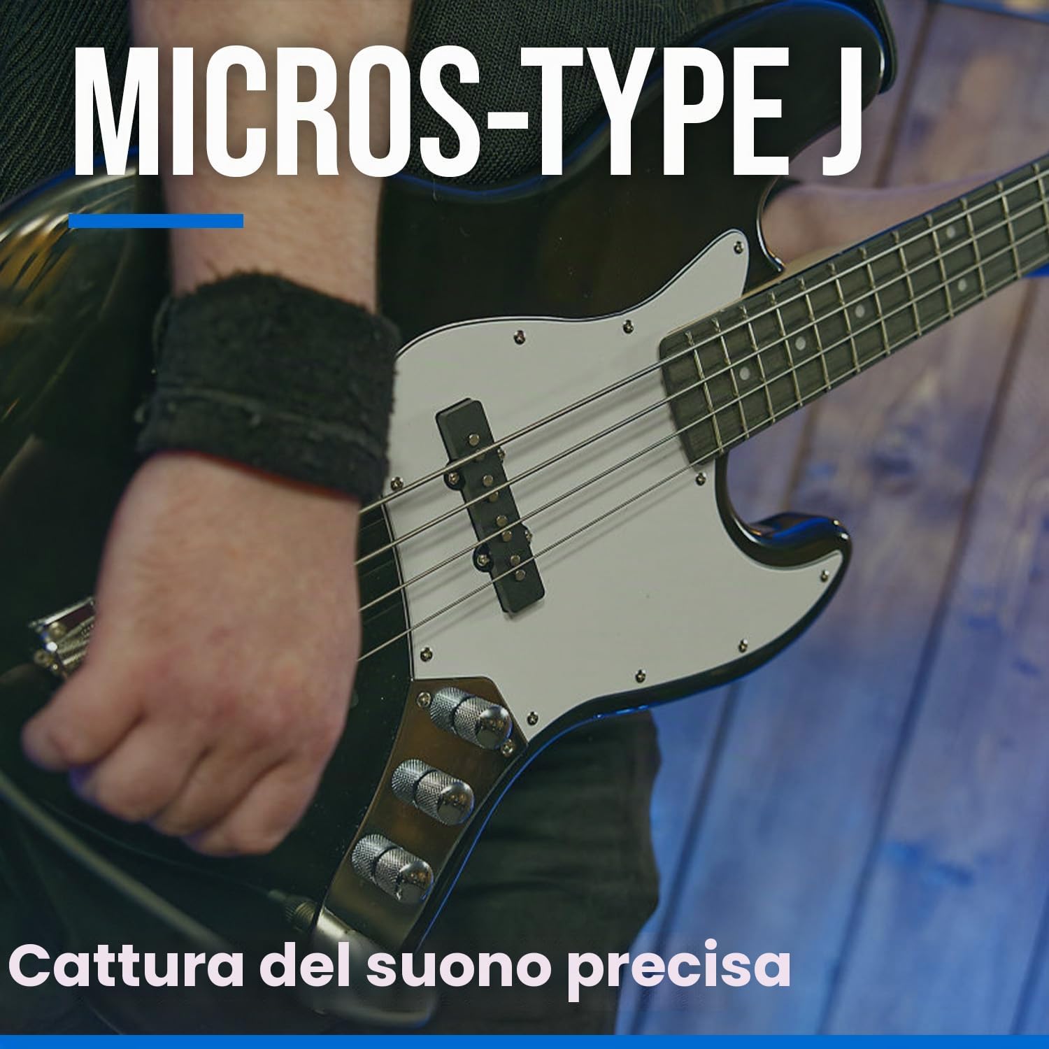 Woodbrass JB100 - Chitarra Basso elettrico per principianti, modello JB, tiglio, stile rock, pop, funk, country, hard, metal