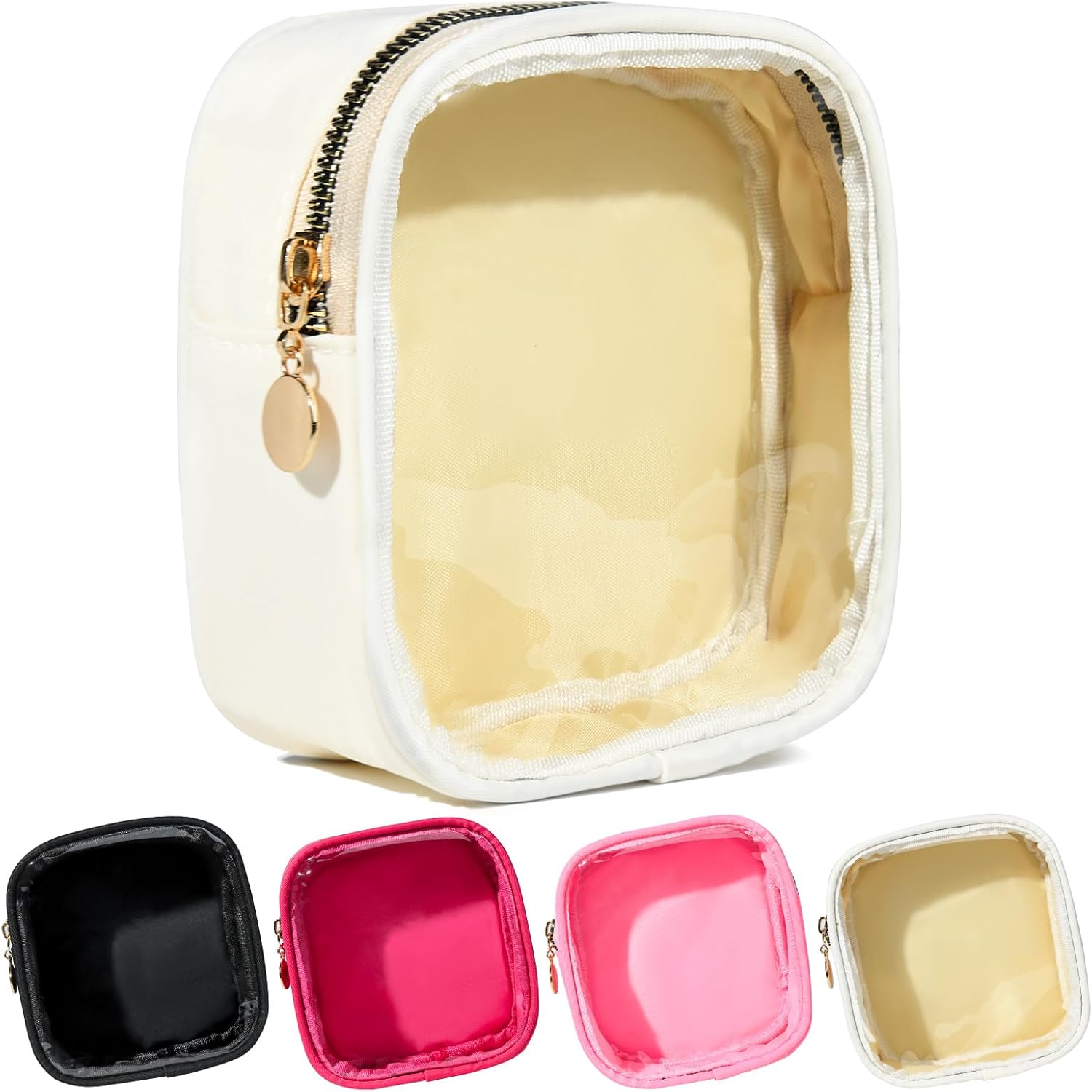 SOIDRAM Small Makeup Bag for Purse Mini Clear Makeup Bag
