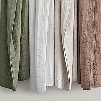 Vista 7 de EVERGRACEHOME Juego de ropa de cama de 3 piezas de 100% algodón con puntada de caja, tamaño King, ligero, suave y acogedor, juego de colcha