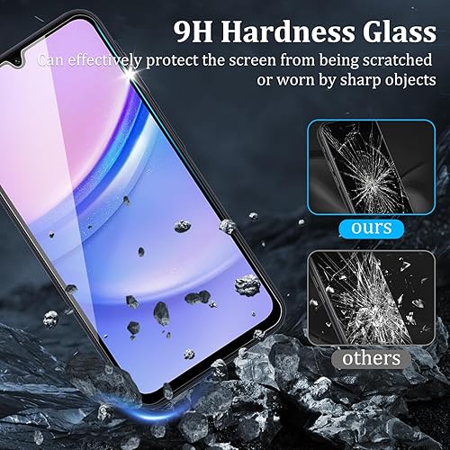 Miniatura 10 de Paquete de 4 protectores de pantalla de privacidad para Samsung Galaxy A54 5G con 2 protectores de lente de cámara, dureza 9H, protector de pantalla