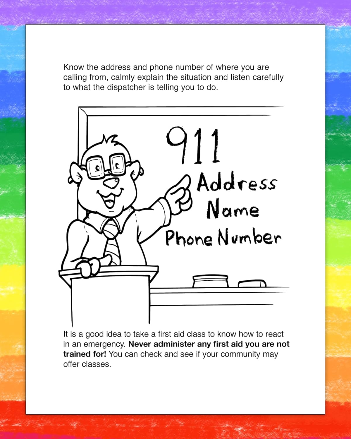 ZOCO – Know Your Emergency First Aid Coloring & Activity Books (25 Bulk Pack, Without Crayons) – Educational Safety Handout – EMS Gifts for Kids