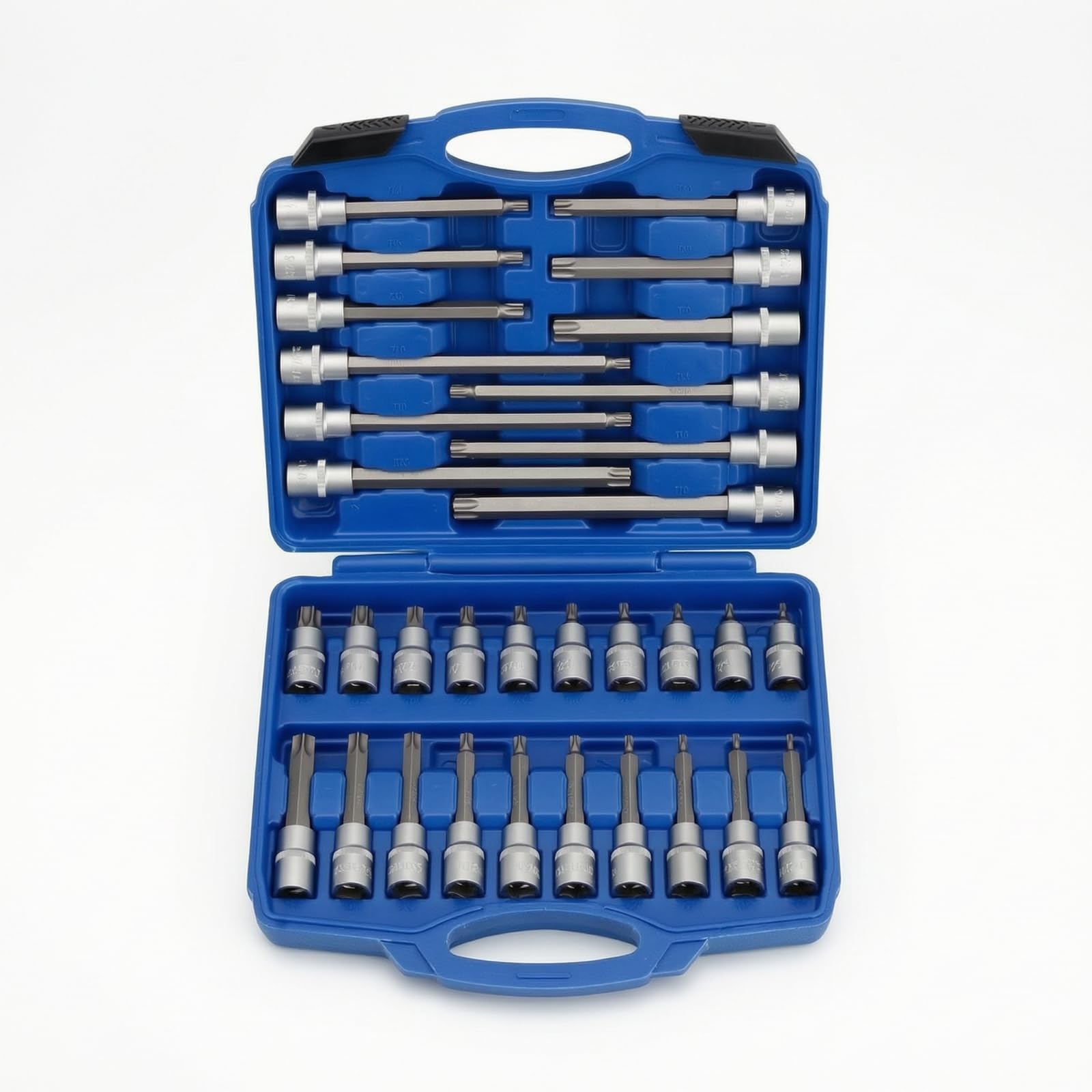 Jeu Douilles et Embouts Organisé Coffret Clés à Douilles Complet Mallette à Outils pour Bricoleurs