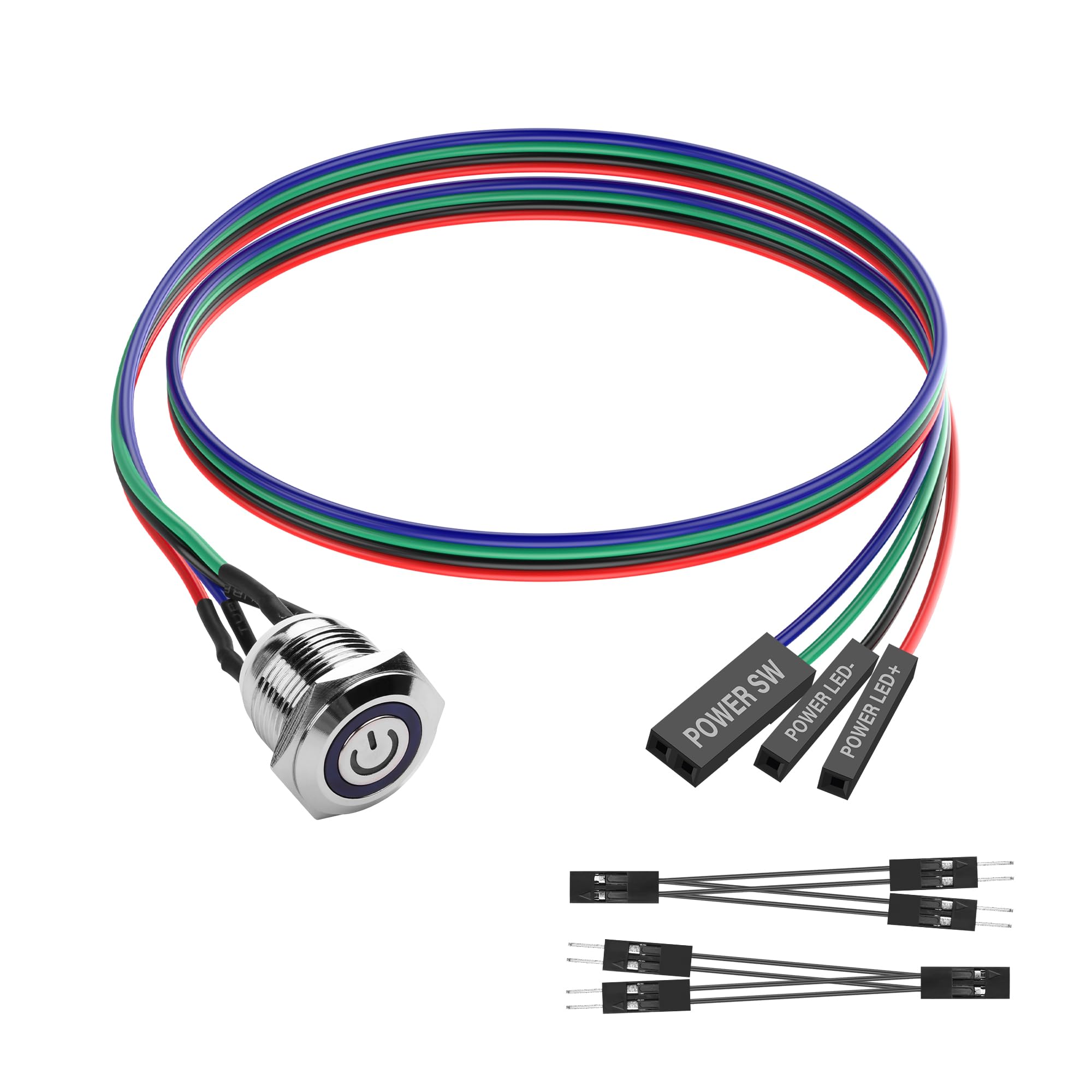 Interruttore di alimentazione per PC da 60 cm con LED bianco