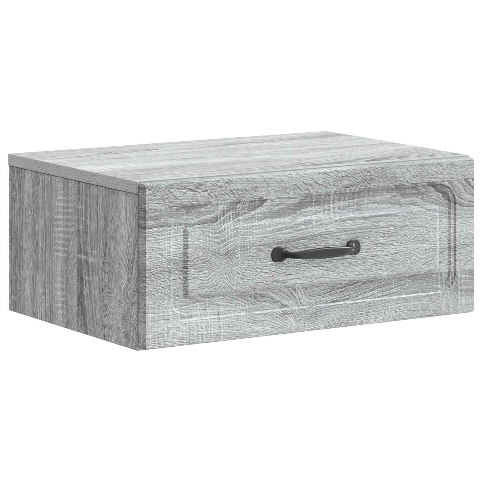 Table de chevet murale gris sonoma : finie la poussière sous les meubles de nuit