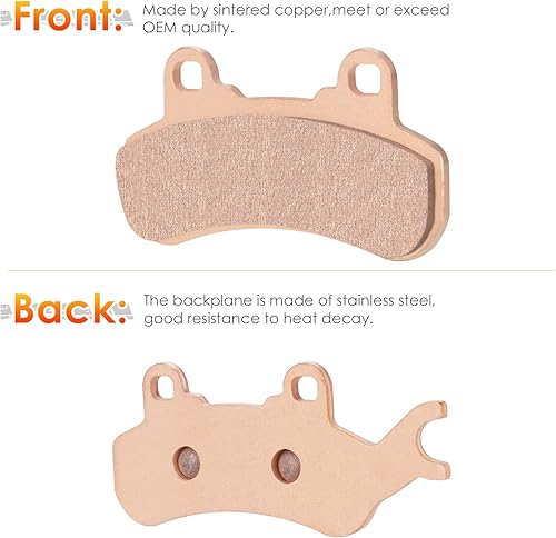 Miniatura 2 de Juego de pastillas de freno sinterizadas delanteras y traseras para Can-Am Maverick X3, Maverick MAX, Maverick Sport, Maverick Trail, 2 juegos de