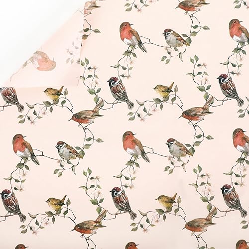 JarThenaAMCS 60 hojas de papel de seda para pájaros, ramas de pájaros, papel de regalo decorativo para manualidades, primavera, boda, cumpleaños,