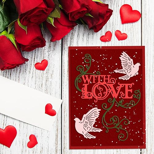 Miniatura 10 de Troqueles de fondo de corazón de metal para hacer tarjetas, flecha de corazón de ángel, flecha de Cupido, marco de corazón, troqueles de corte para