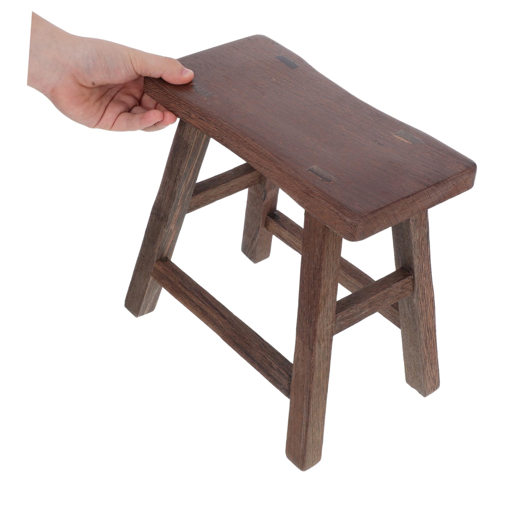 Taburete Infantil De Madera Maciza 28 Cm Taburete Pequeño para Niños Banco Multifuncional para Baño y Sala De Estar Asiento Resistente y Portátil para Niños De Cocina