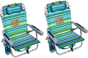 2 Tommy Bahama Beach Chairs in Eye-Catching Multicolor