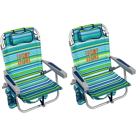 2 Tommy Bahama Beach Chairs in Eye-Catching Multicolor