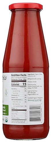 Miniatura 2 de ORGANICO BELLO Tomates Passata orgánicos colados, 24 onzas