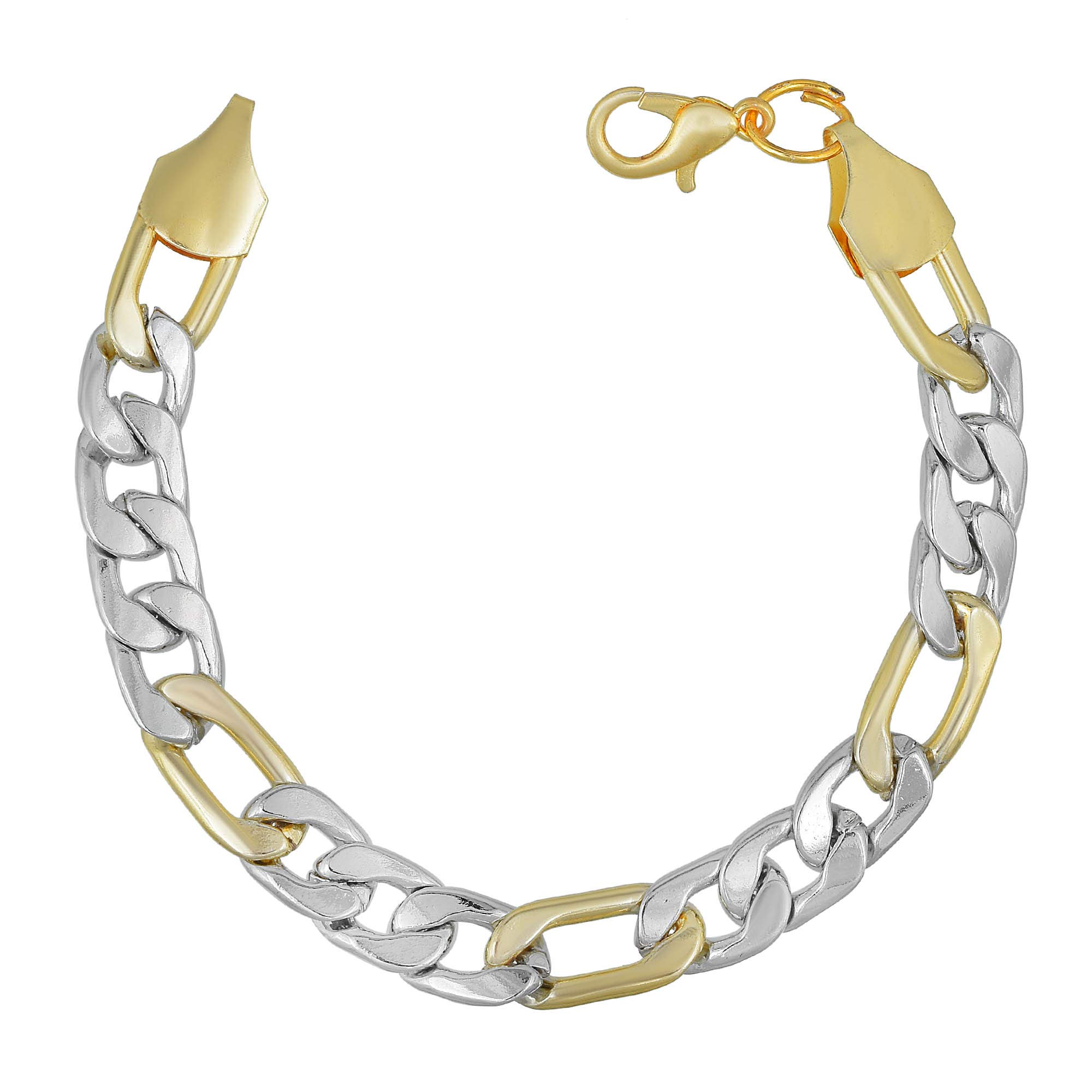 アクセサリー Gold & Silver Combination Chain Bracelet Buy Memoir Yellow and White Gold plated two tone, twisted