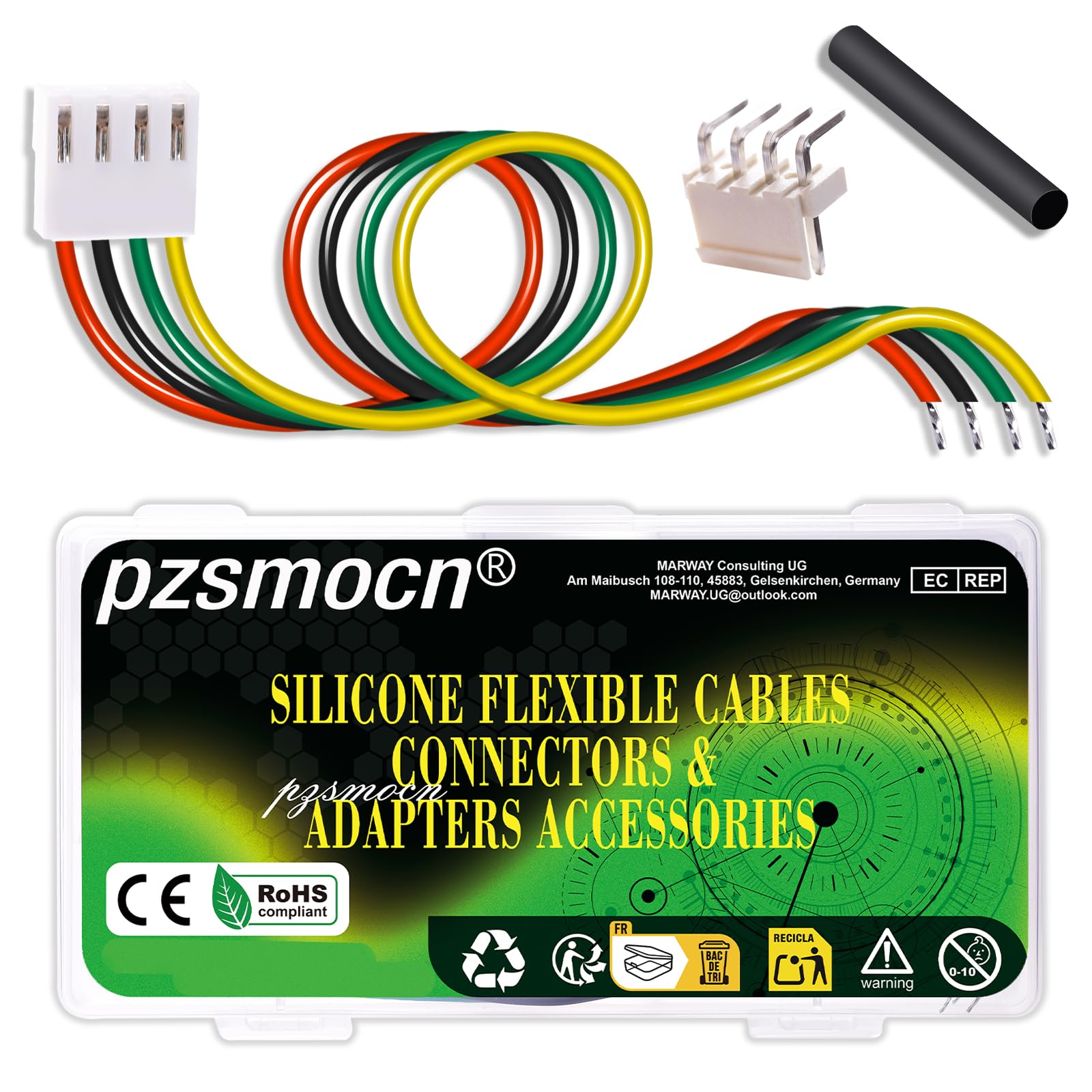 10 Set/40 Pezzi JST VH SMT 3,96 mm Passo 4 Pin 22AWG Silicone Filo Spina Presa Prolunga Terminale Adattatore Kit Accessori, Connettore Femmina con Filo Crimpato 20cm e Alloggiamento Maschio