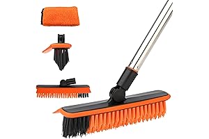 2-in-1 Grout and Floor Scrub Brush with Extendable Long Handle