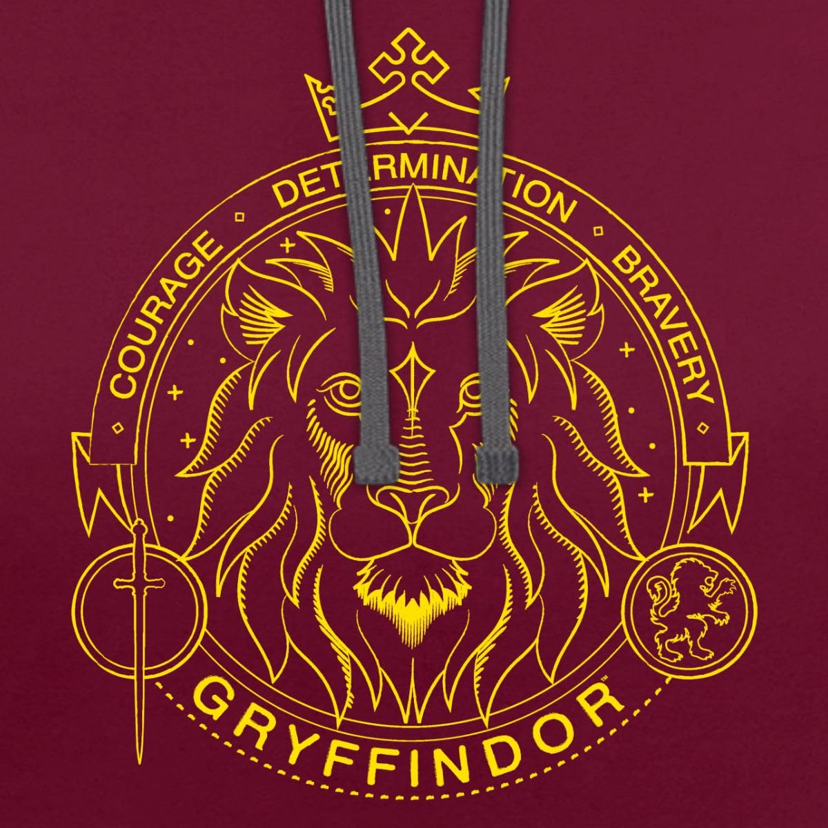 Harry Potter Lion Gryffondor Animal Patron Sweat À Capuche Contrasté Unisexe