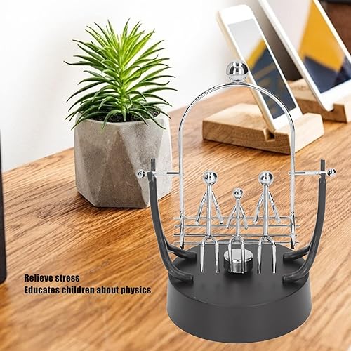 Miniatura 3 de Juguete de equilibrio artístico, juguete de equilibrio de robot de acero, juguete de equilibrio perpetuo de metal descompresivo, movimiento de