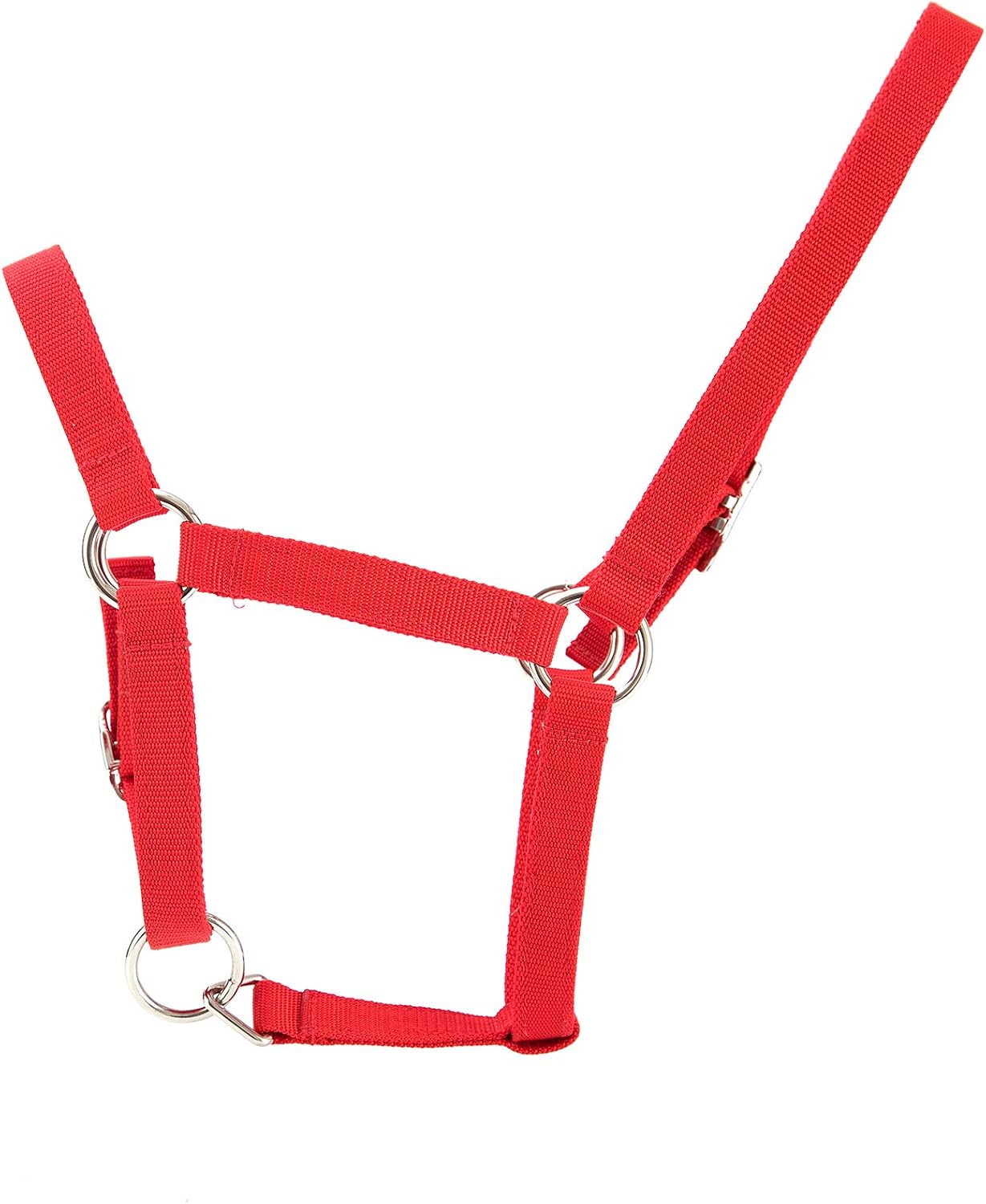 Merauno® Holder Set Trendy Nylon Horse Halter Silver Adjustable Buckle in the Neck and Nose High Quality Polyester Band for Pony Thoroughbred Warmblood (Pony - Image 3