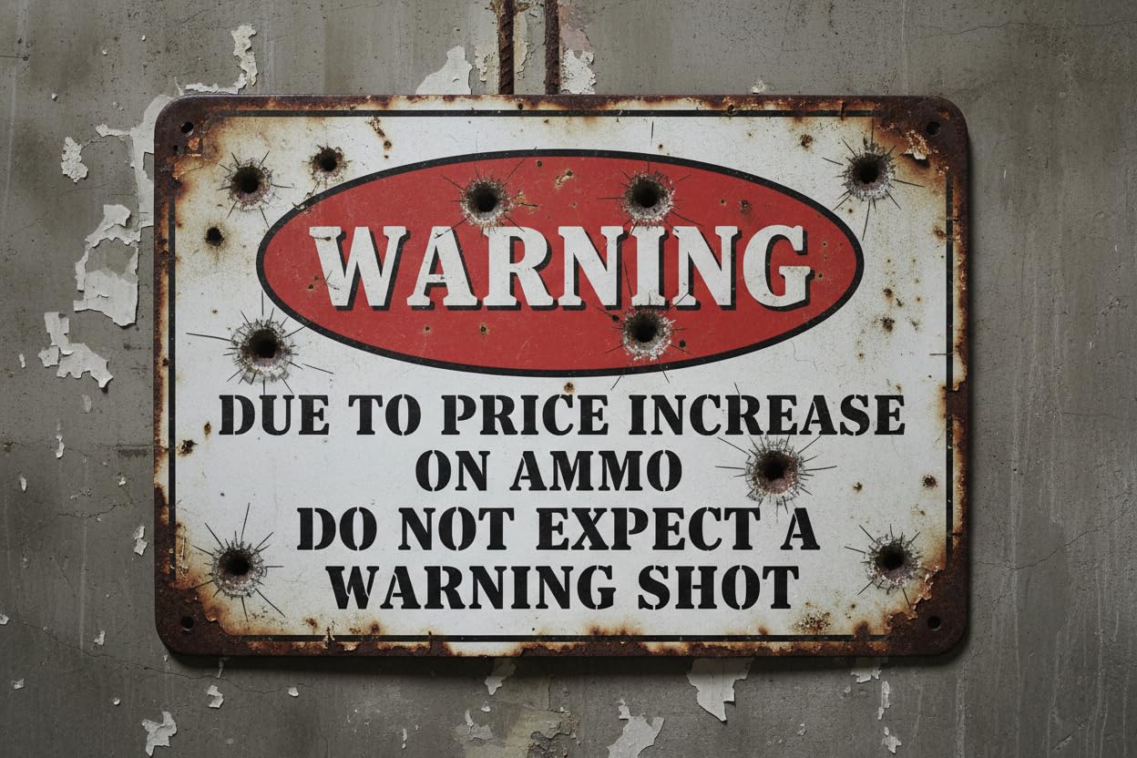 Gun Warning Signs For Property And No Tresspass Sign For Do Not Expect A Warning Shot Vintage Aluminum Plates Printed