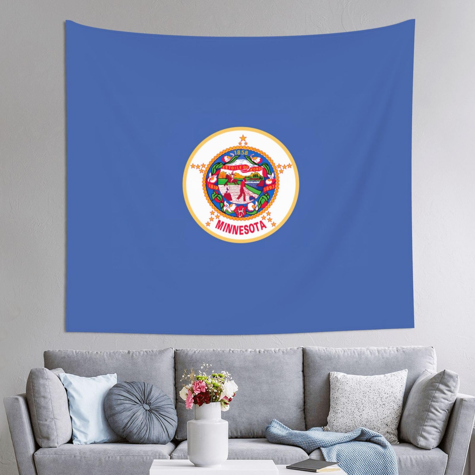 Tapiz de la bandera de Minnesota de 152x130 cm para transformar el dormitorio 8