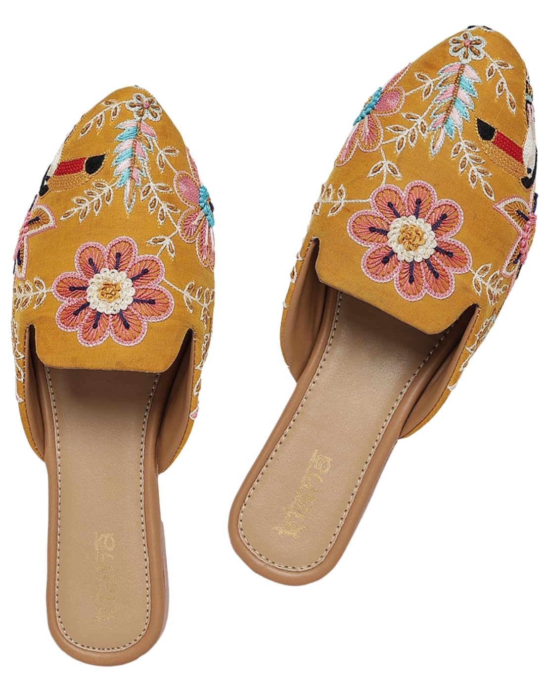 Kiana Womens Mustard Canvas Handcrafted Embroidered Bellies (B0CVBHL8RY) Amazon Price History, Amazon Price Tracker